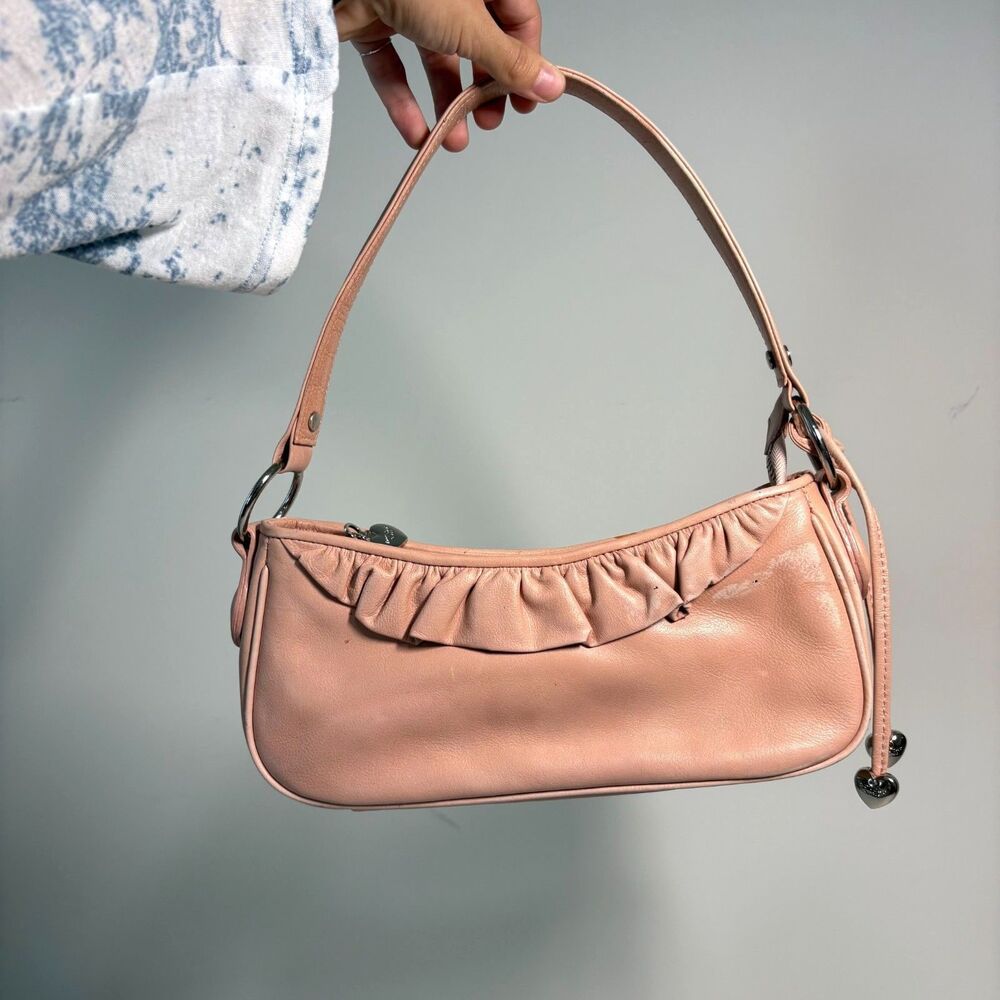Y2K Lovcat Paris Girly Pink Ruffle Mini Shoulder Bag Kawaii Girly Feminine Fair